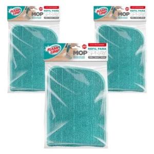 Kit 3 Refil Para Mop Spray E Spray Fit Em Microfibra Flash Limp