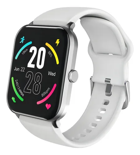 Relógio Smartwatch Qcy Watch Gtc S1 Bluetooth 5.0 Ipx8 Cor Prata - foto 1