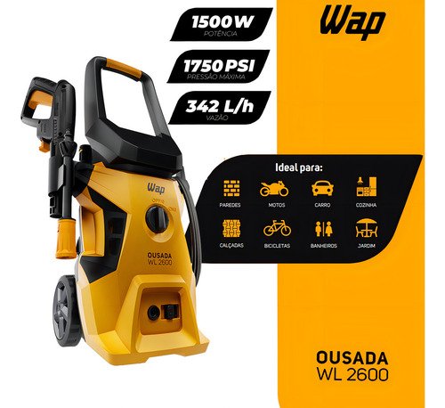Lavadora De Alta Pressão Wap Ousada Wl 2600 1750psi Potência de 1500W - foto 2