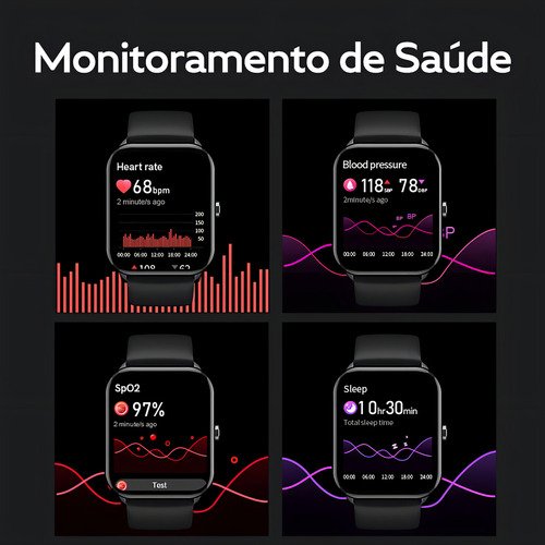 Relógio Smartwatch Qcy Watch Gtc S1 Bluetooth 5.0 Ipx8 Cor Prata - foto 3