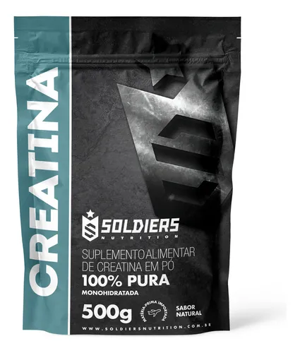 Creatina Monohidratada 500g Soldiers Nutrition Sabor Natural - foto 1