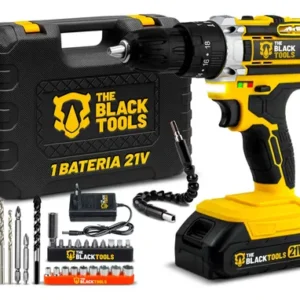 Parafusadeira E Furadeira Impacto The Black Tools Tb-21pw 3/8 Cor Amarelo Frequência 50/60 Hz - foto 1