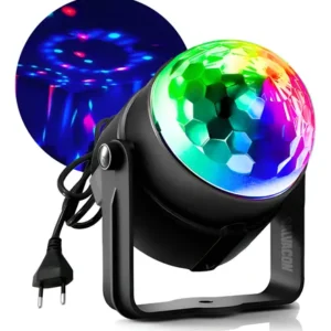 Mini Globo Jogo De Luz Giratorio Festa Balada Dj Led Rgb - foto 1