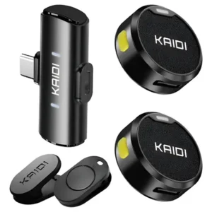 Microfone De Lapela Sem Fio Ante Ruido Tipo C Iphone 15 16 Preto - foto 1