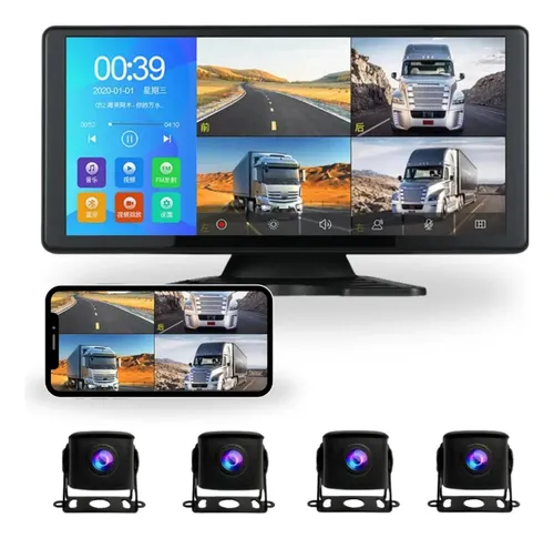 Monitor 10 Nvr Carplay Android Auto + 4 Câmeras - foto 1