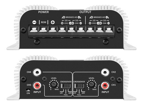 Modulo Taramps Ts400x4 Potencia de 400watts 2 Ohms Amplificador 400rms T400 4 Canais Som Automotivo 2 Ohms Rca Ts 400x4 Crossover - foto 2